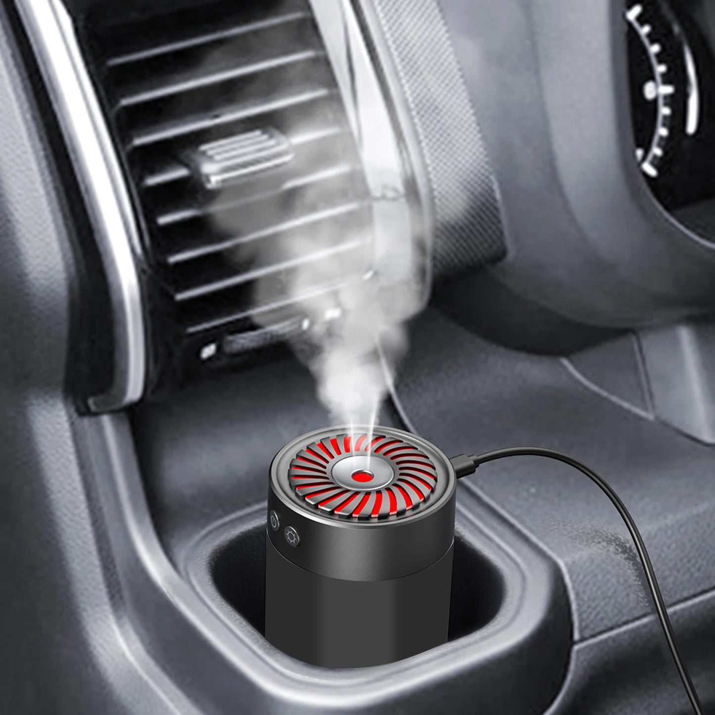 Mini Ultrasonic Humidifier USB with 7 Colors LED Light Dual Mist Modes